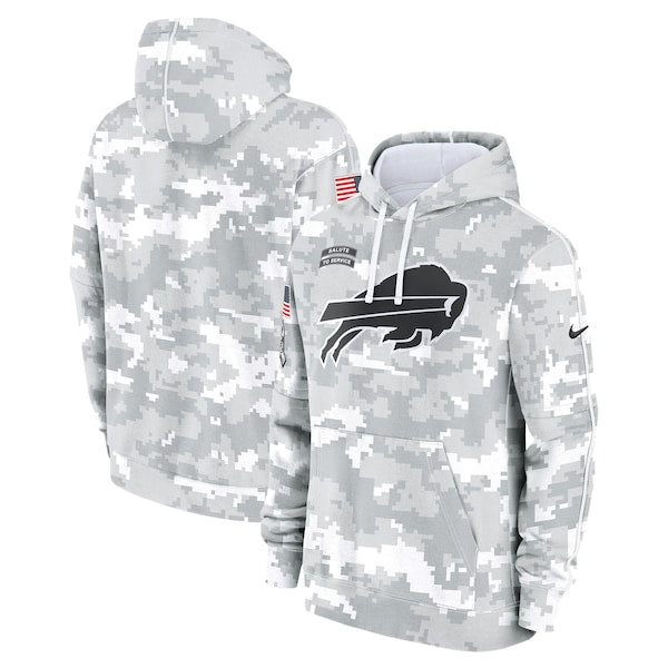 Buffalo Bills Nike 2024 Salute to Service Club Fleece Pullover Hoodie - Arctic Camo