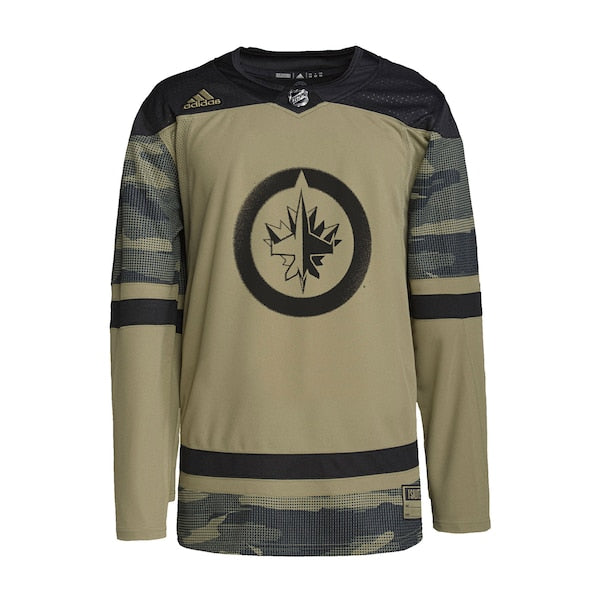 Winnipeg Jets adidas Logo Military Appreciation Team Authentic Practice Jersey - Camo