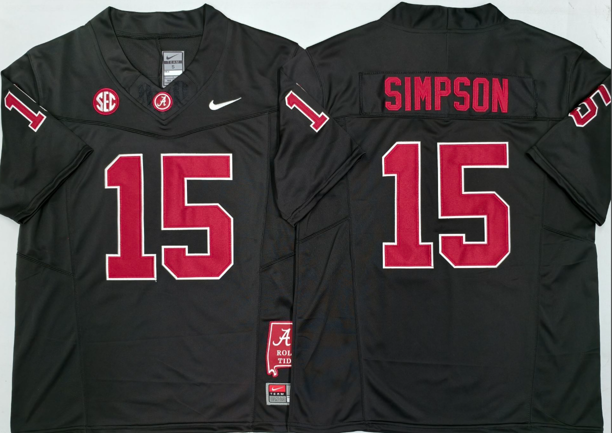 Ty Simpson NCAA Alabama Crimson Tide Nike Vapor Limited Jersey