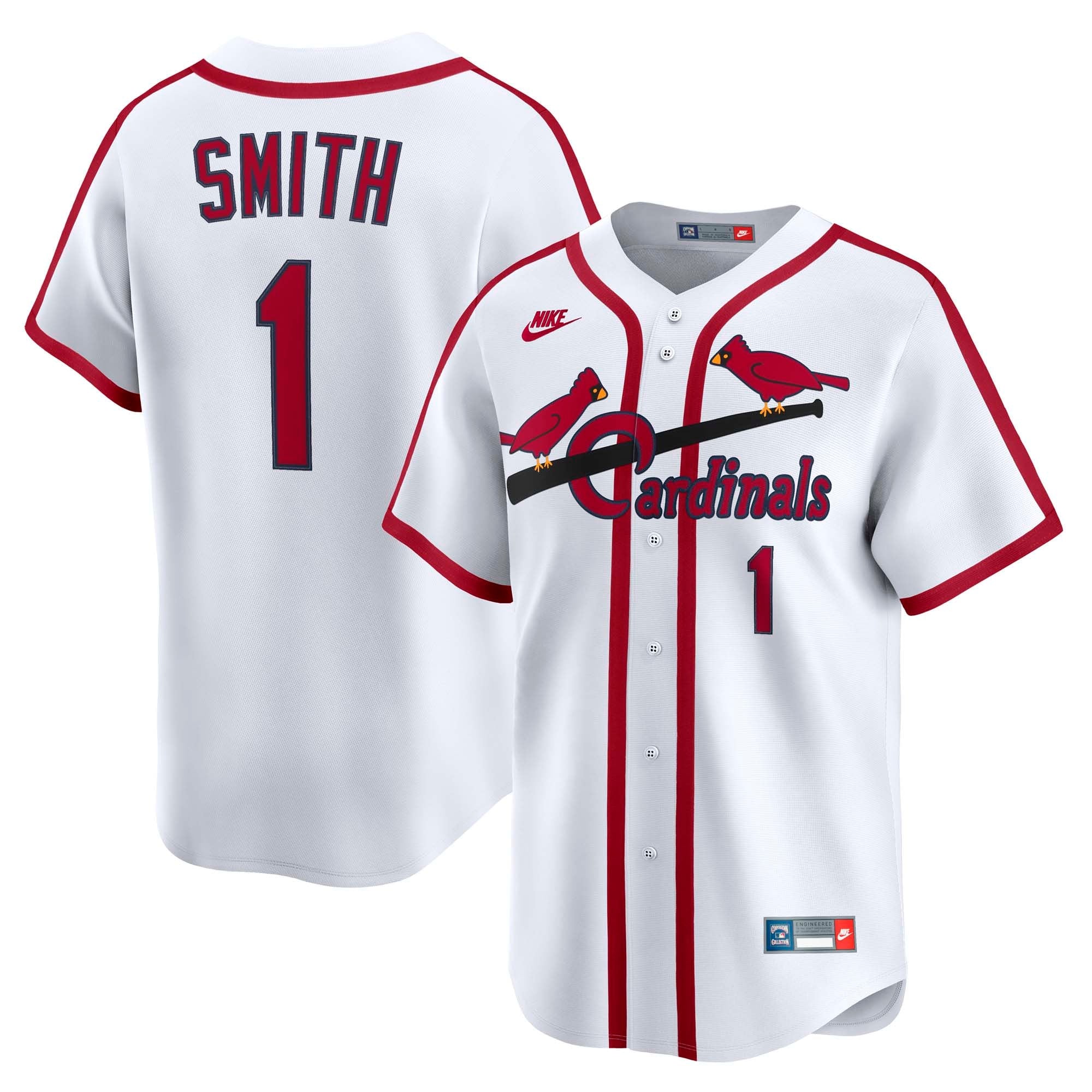 Ozzie Smith St. Louis Cardinals Nike Throwback Cooperstown Collection Limited Jersey - Blue/White