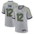 12s Seattle Seahawks Nike 2025 Rivalries Collection Game Jersey - Wolf Gray