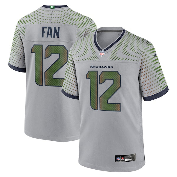 12s Seattle Seahawks Nike 2025 Rivalries Collection Game Jersey - Wolf Gray