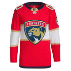 Florida Panthers adidas  Home  Primegreen Authentic Custom Jersey - Red