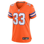 Javonte Williams Denver Broncos Nike Women's Mile High Collection 1977 Throwback Player Game Jersey - Orange