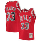 Scottie Pippen Chicago Bulls 1997/98 Hardwood Classics NBA 75th Anniversary Diamond Swingman Jersey - Red
