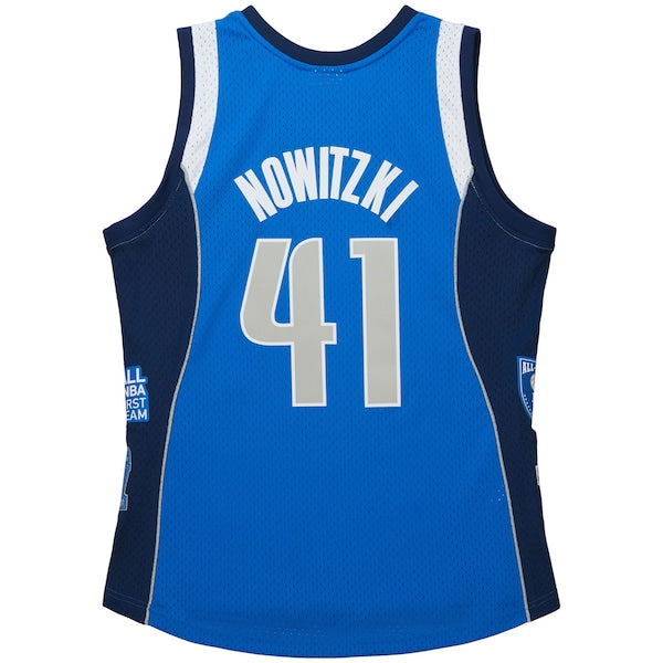 Dirk Nowitzki Dallas Mavericks Unisex Hall of Fame Class of 2023 Throwback Swingman Jersey - Blue