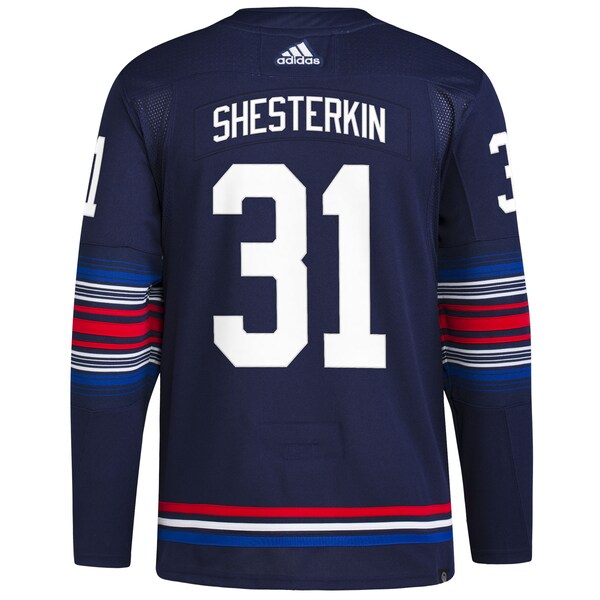 Igor Shesterkin New York Rangers adidas Alternate Authentic Primegreen Player Jersey - Navy
