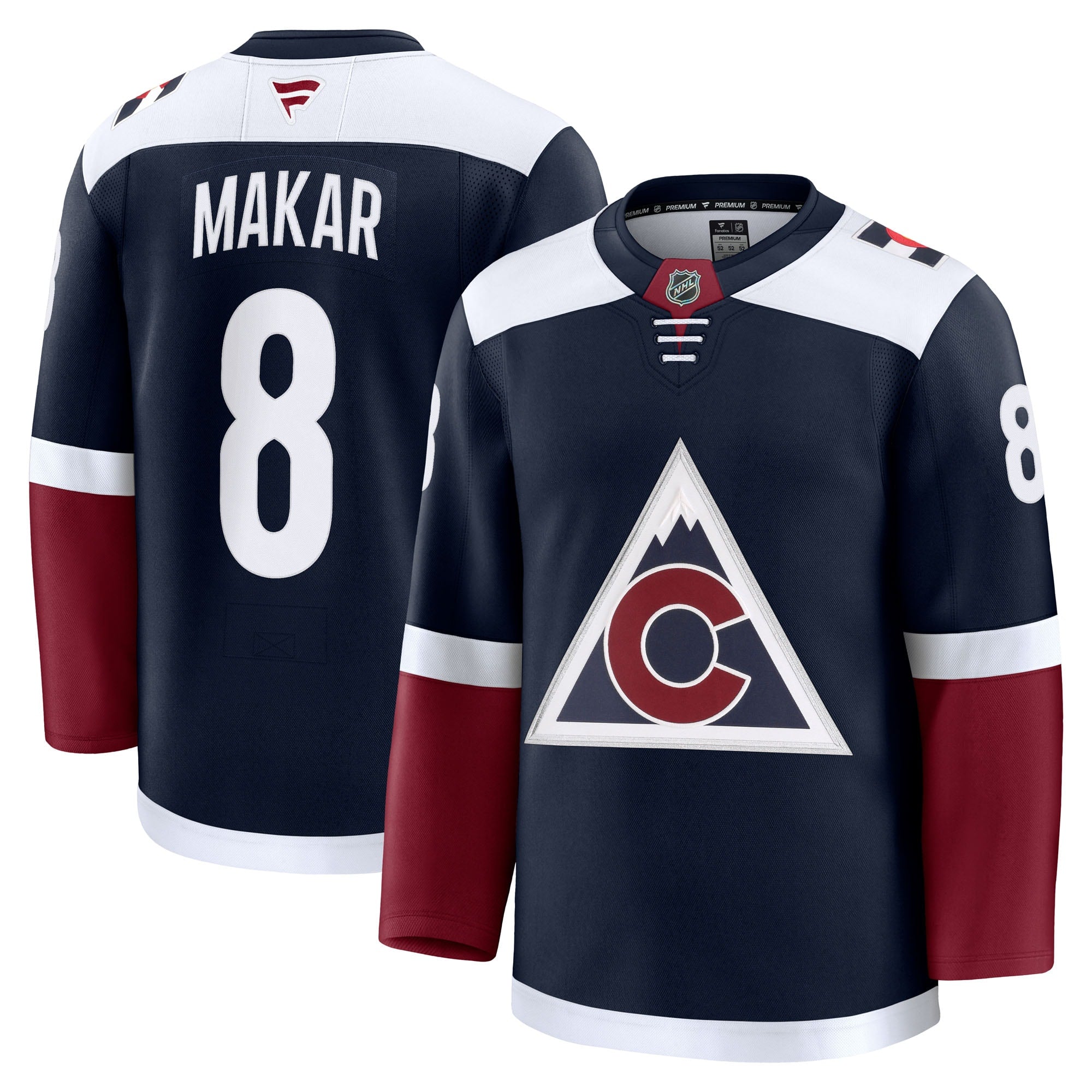 Cale Makar Colorado Avalanche  Home Premium Jersey - Burgundy/Navy/White