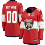 Florida Panthers  Women's 2025 Stanley Cup Champions Breakaway Custom Jersey - Red