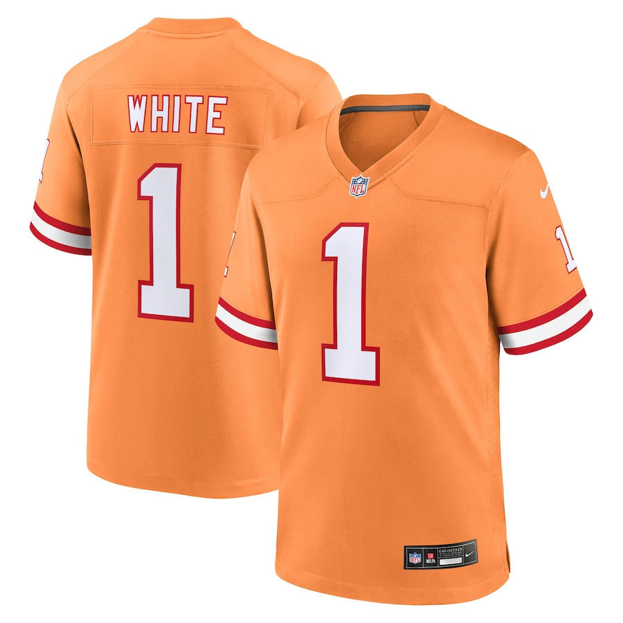 Rachaad White Tampa Bay Buccaneers Nike Throwback Game Jersey - Orange
