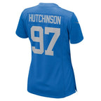 Aidan Hutchinson Detroit Lions Nike Women's Player Jersey - Blue/Silver