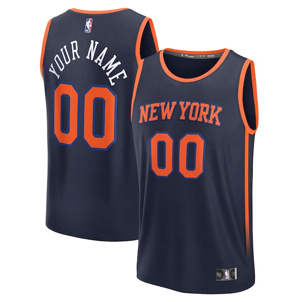 New York Knicks   Custom Fast Break Jersey - Navy - Statement Edition