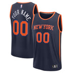 New York Knicks   Custom Fast Break Jersey - Navy - Statement Edition