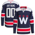 Washington Capitals adidas  Alternate  Primegreen Authentic Custom Jersey - Navy
