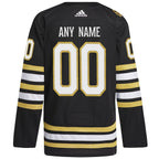 Boston Bruins adidas   100th Anniversary Primegreen Authentic Custom Jersey - Black