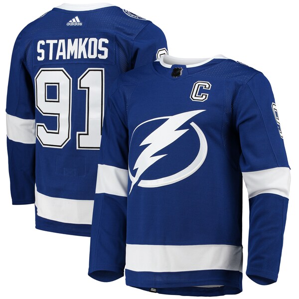 Steven Stamkos Tampa Bay Lightning adidas Home Primegreen Authentic Player Jersey - Blue/White