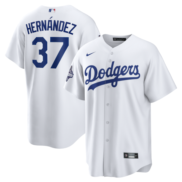 Teoscar Hernández Los Angeles Dodgers Nike 2025 World Series Champions Home Replica Jersey - White
