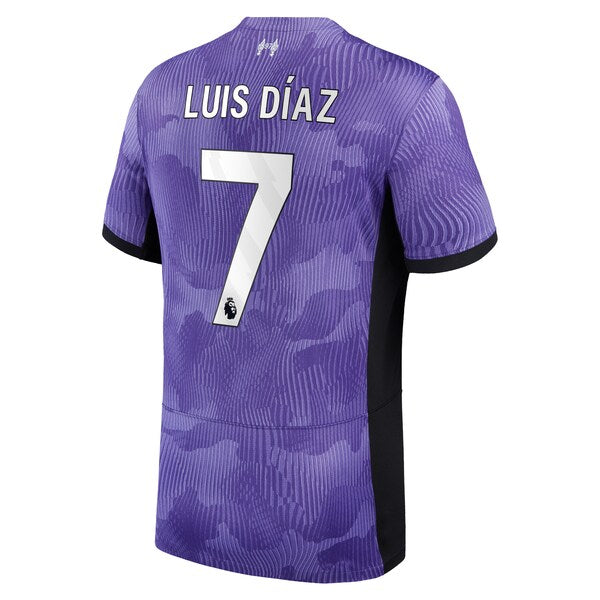 Luis Diaz Liverpool Nike 2023/24 Third Stadium Replica Player Jersey - Purple