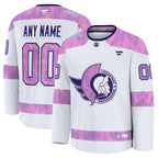 Ottawa Senators  2024 Hockey Fights Cancer Custom Practice Jersey - White