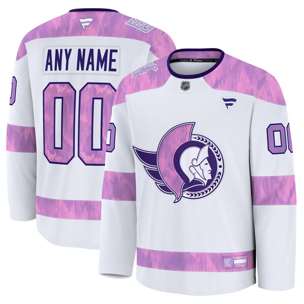 Ottawa Senators  2024 Hockey Fights Cancer Custom Practice Jersey - White