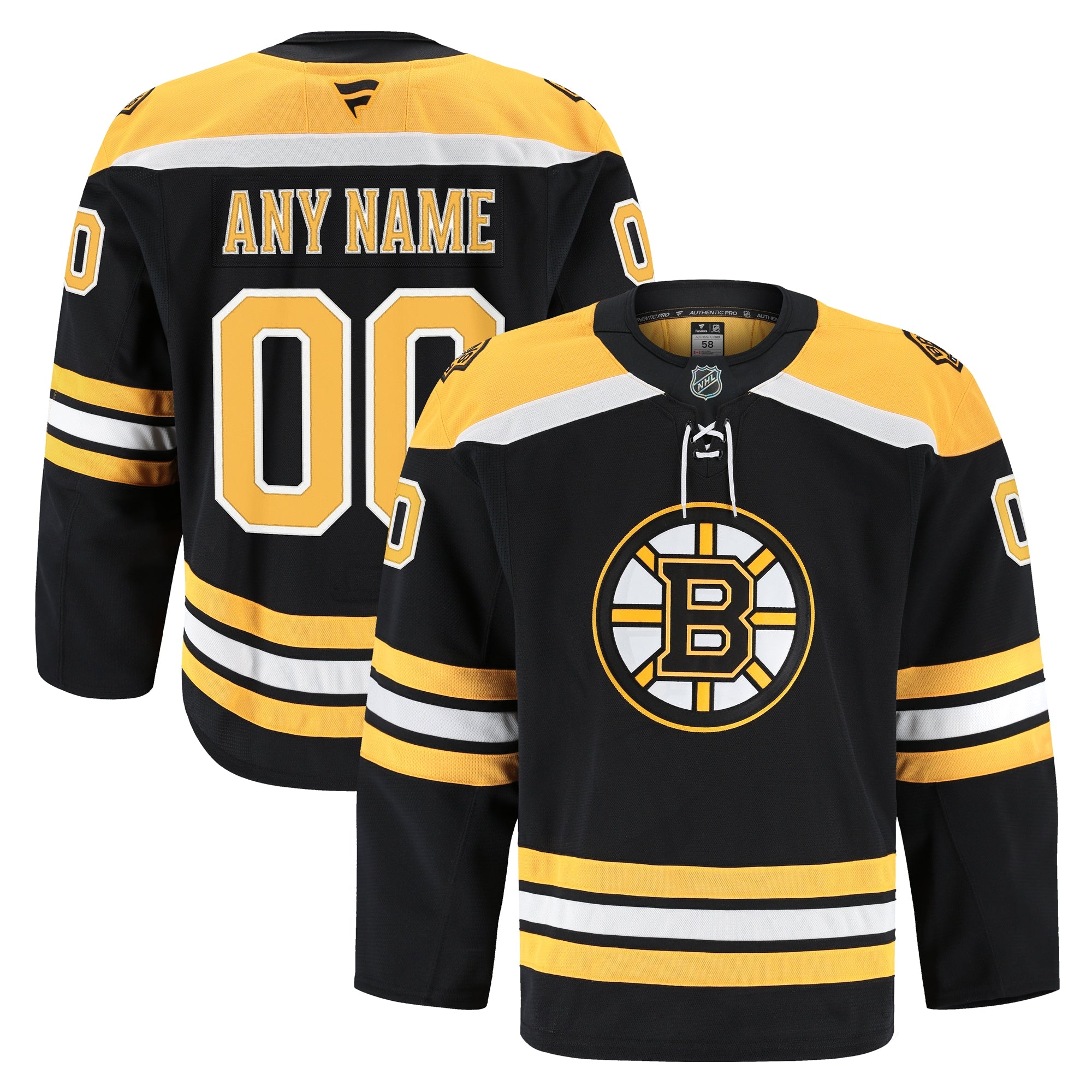 Boston Bruins  Away Authentic Pro Custom Jersey - White/Black