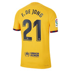 Frenkie de Jong Barcelona Nike 2022/23 Fourth Vapor Match Authentic Player Jersey - Yellow