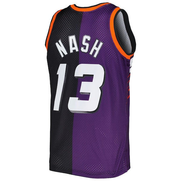 Steve Nash Phoenix Suns Hardwood Classics 1996/97 Split Swingman Jersey - Purple/Black