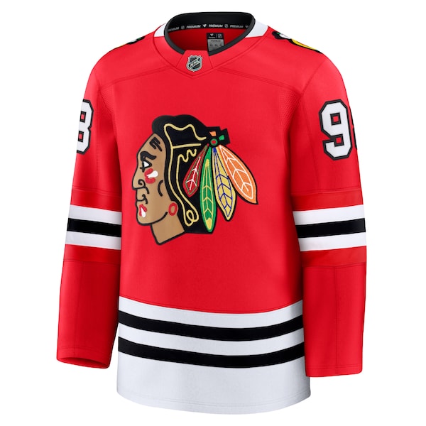 Connor Bedard Chicago Blackhawks  Home Premium Jersey - Red/White
