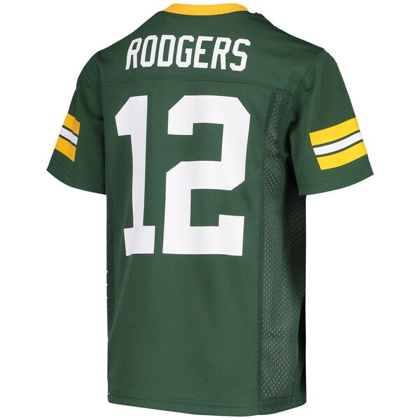 Aaron Rodgers Green Bay Packers Youth Replica Player Jersey - Green/White
