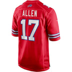 Josh Allen Buffalo Bills Nike Alternate Game Player Jersey - Red/Royal/White