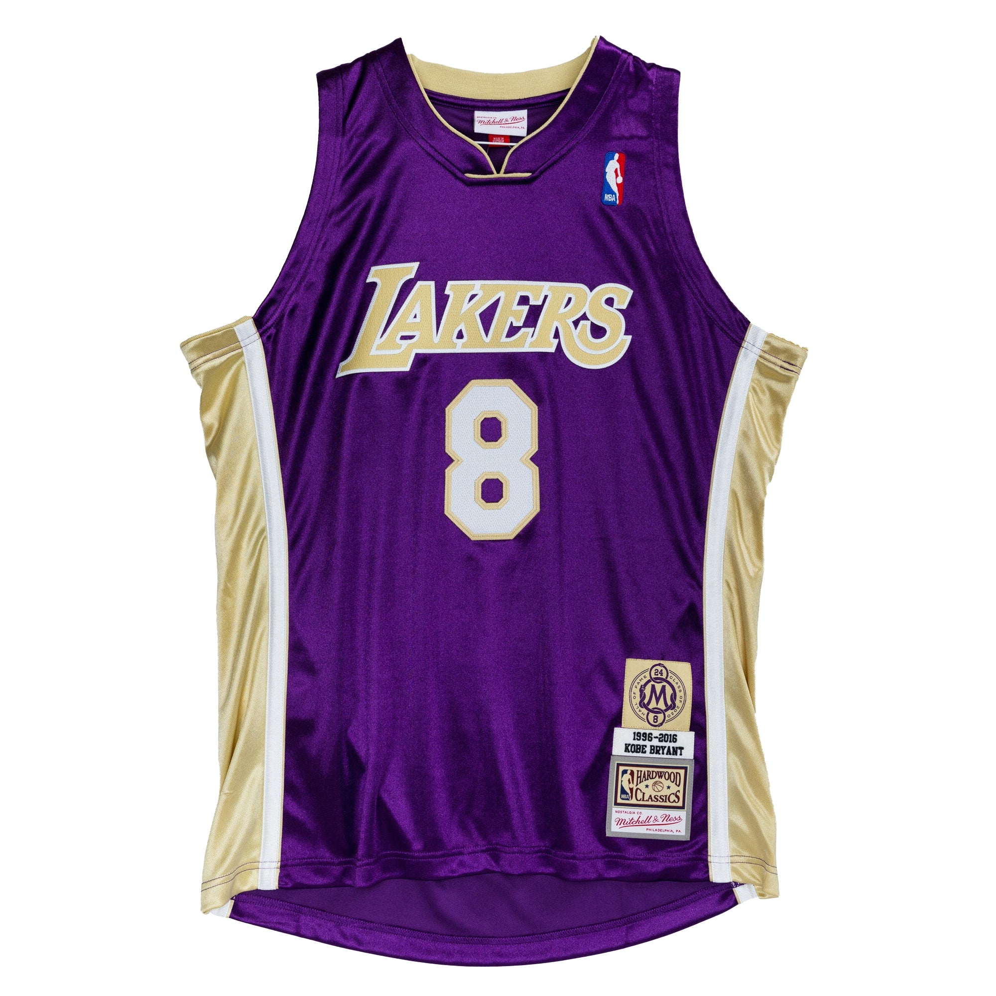Kobe Bryant Los Angeles Lakers  Hall of Fame Class of 2020 #8 Authentic Jersey - Gold/Purple