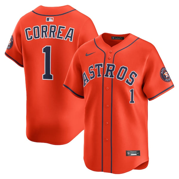 Carlos Correa Houston Astros Nike Alternate Limited Player Jersey - Orange/White