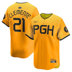 Roberto Clemente Pittsburgh Pirates Nike City Connect Limited Player Jersey - Gold