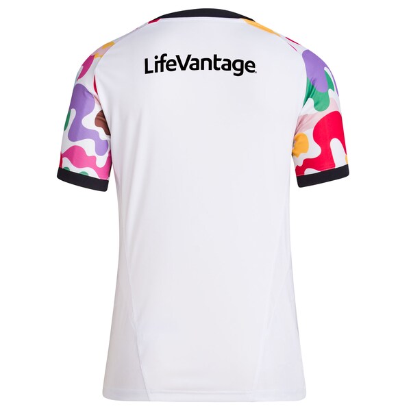 Real Salt Lake adidas Women's 2024 Pride Pre-Match Top - White