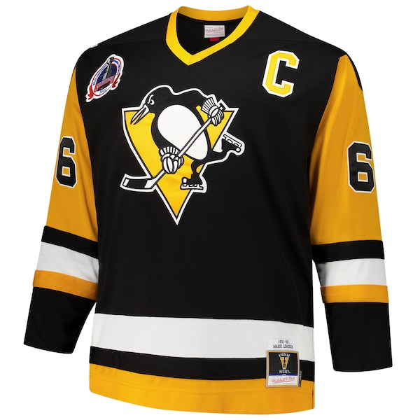 Mario Lemieux Pittsburgh Penguins  Big & Tall 1991/92 Blue Line 2.0 Jersey - Black