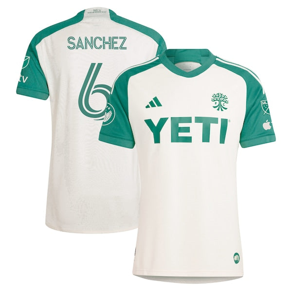 Ilie Sanchez Austin FC adidas 2024 The Armadillo Kit Authentic Player Jersey - Tan
