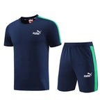 Puma Short Sleeve Training Jersey Set-PD01- Dark Blue