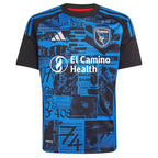 San Jose Earthquakes adidas Youth 2025 Headliner Replica Jersey - Black