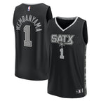 Victor Wembanyama San Antonio Spurs  Fast Break Replica Player Jersey - Statement Edition - Black/White