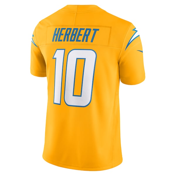 Justin Herbert Los Angeles Chargers Nike Alternate Charger Power Vapor F.U.S.E. Limited Jersey - Gold/Royal/Navy/Powder Blue