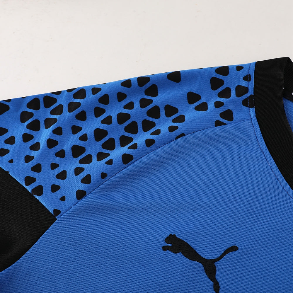 Puma Short Sleeve Training Jersey Set-PD02- Dark Blue/Black