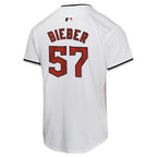 Shane Bieber Cleveland Guardians Nike Youth Home Game Player Jersey - White