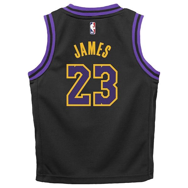 LeBron James Los Angeles Lakers Nike Preschool  2023/24 Swingman Replica Jersey - City Edition - Black