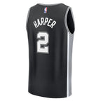 Dylan Harper San Antonio Spurs  Youth 2025 NBA Draft First Round Pick Fast Break Replica Jersey - Icon Edition - Black