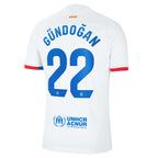 Ilkay Gündogan Barcelona Nike 2023/24 Away Stadium Replica Player Jersey - White/Aqua/Royal