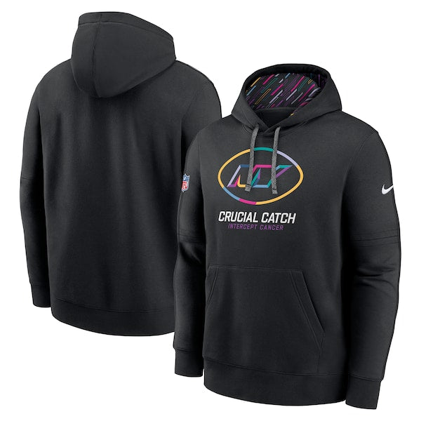 New York Jets Nike 2024 NFL Crucial Catch Club Pullover Hoodie - Black