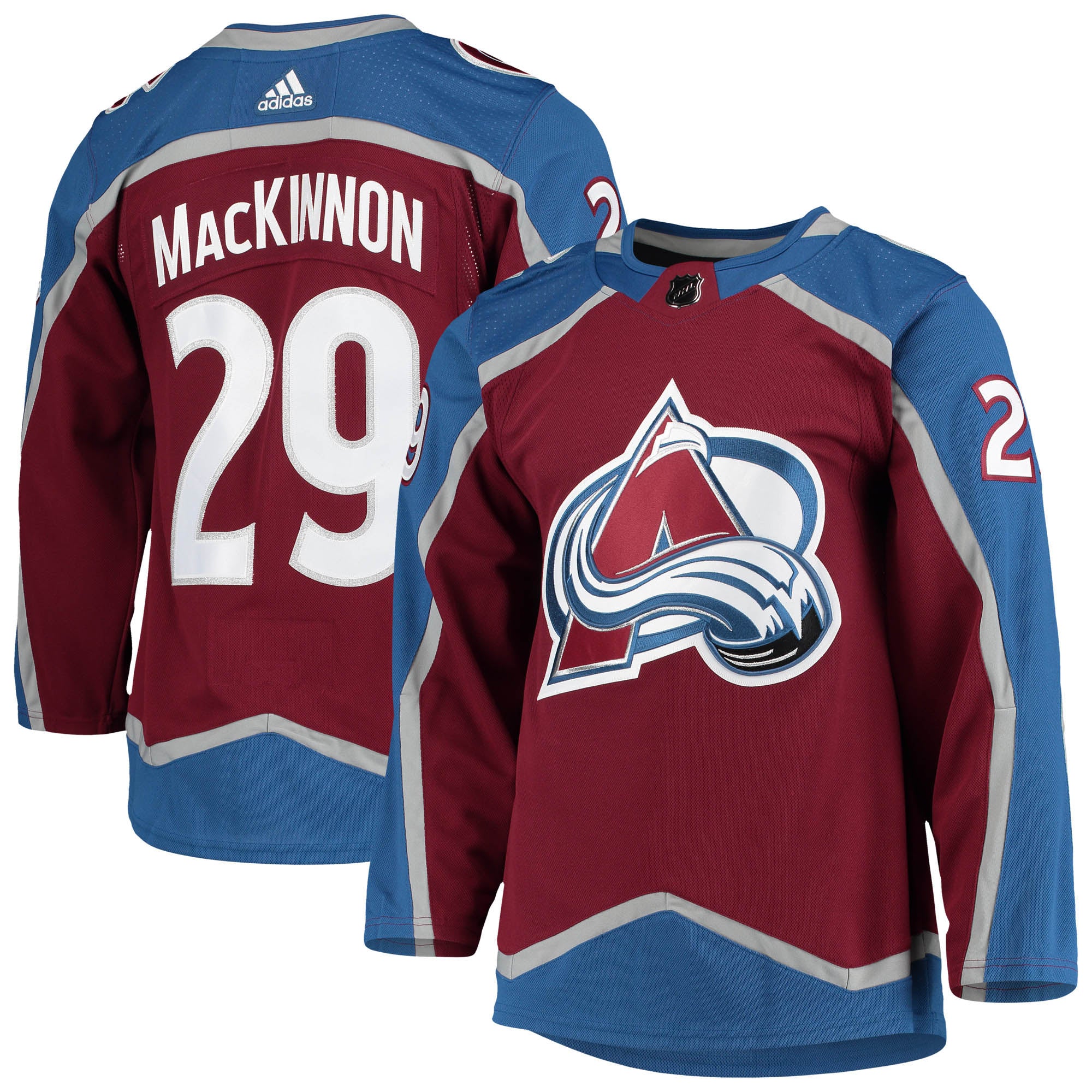 Nathan MacKinnon Colorado Avalanche adidas Alternate Primegreen Authentic Player Jersey - Navy/Burgundy/White