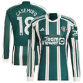 Casemiro Manchester United adidas 2023/24 Away Long Sleeve Replica Player Jersey - Green/Red
