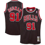Dennis Rodman Chicago Bulls  Youth 1995/96 Hardwood Classics Swingman Jersey - Black
