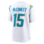 Ladd McConkey Los Angeles Chargers Nike Game Jersey -  White/Navy/Royal